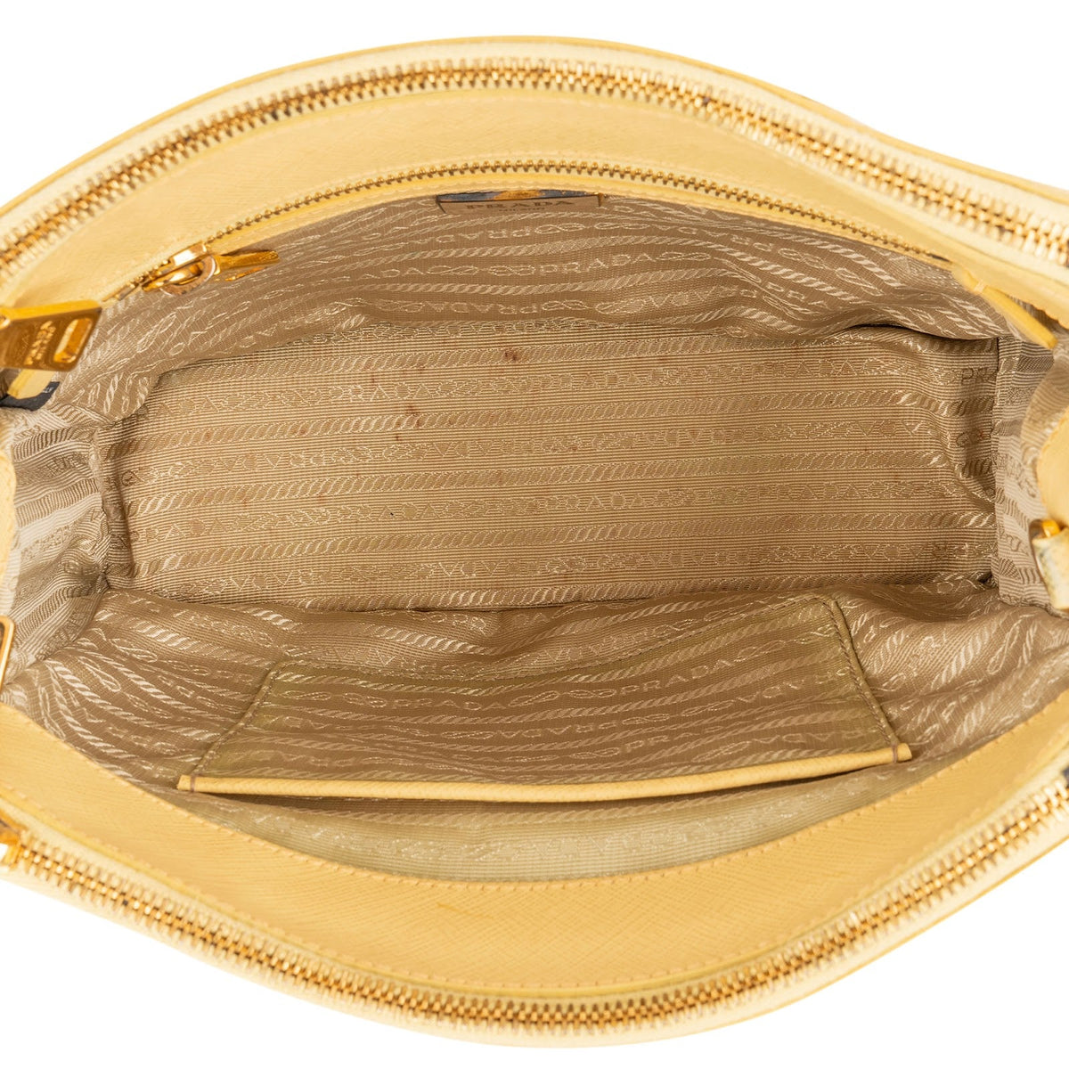 Prada Gelb Saffiano Leder Small Galleria Handtasche, Bild 12 von 15
