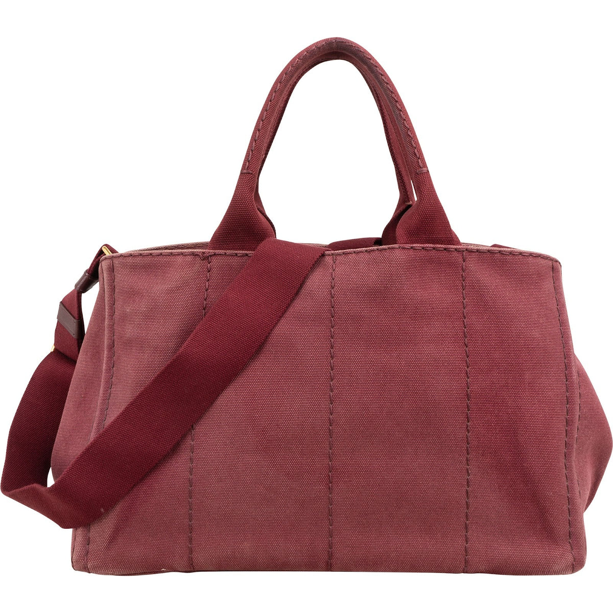 Prada Bordeaux Canvas Canapa Tote, Bild 4 von 11
