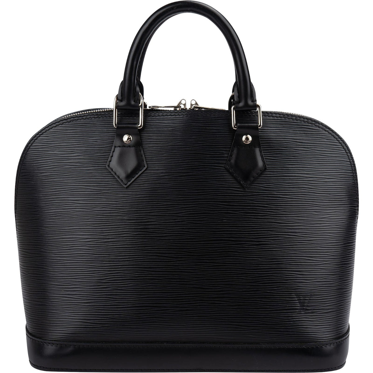Louis Vuitton Alma PM aus schwarzem Epi-Leder – Vorderansicht