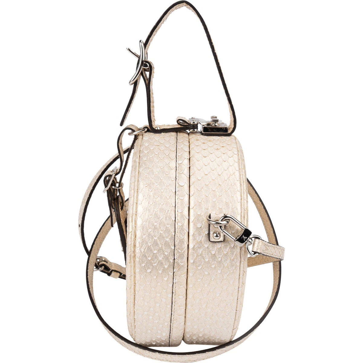 Borsa a tracolla Louis Vuitton Nano Boite Chapeau in pelle di pitone