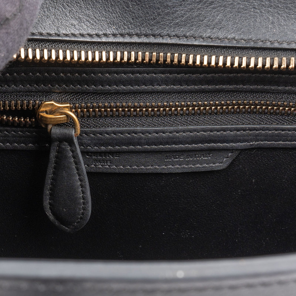 Céline Tricolor Leather Luggage Handbag