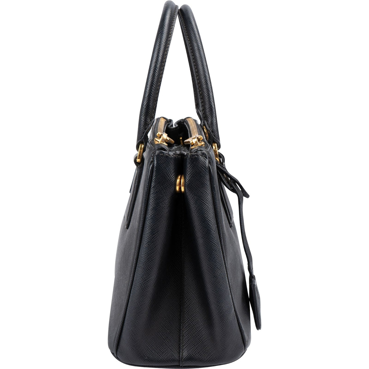 Prada Small Galleria aus schwarzem Saffiano-Leder – Ansicht 3