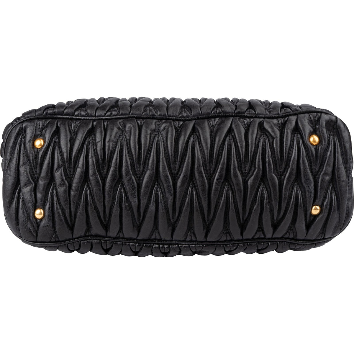 Borsa a mano Miu Miu in pelle nappa matelassé nera