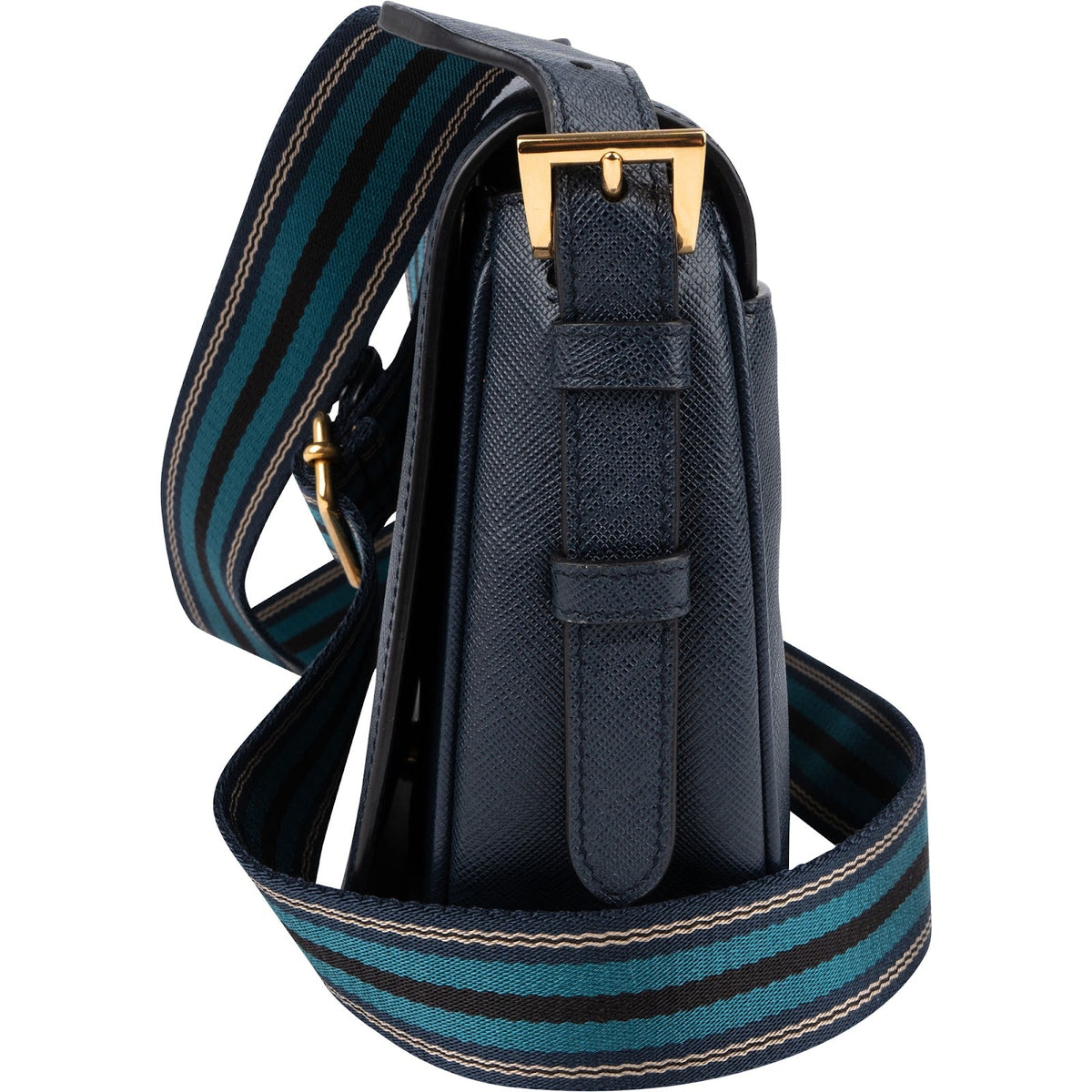 Borsa a tracolla Prada in pelle Saffiano blu