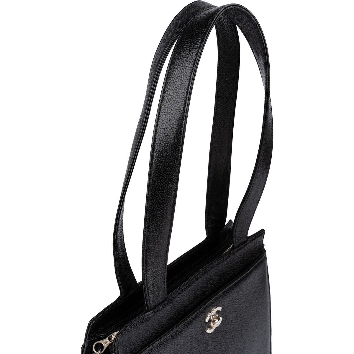 Bolso de hombro Chanel Tote Coco Mark de piel caviar