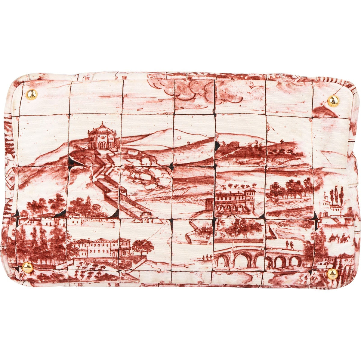 Prada Estampada Tote aus bedrucktem Canapa-Canvas – Ansicht 6