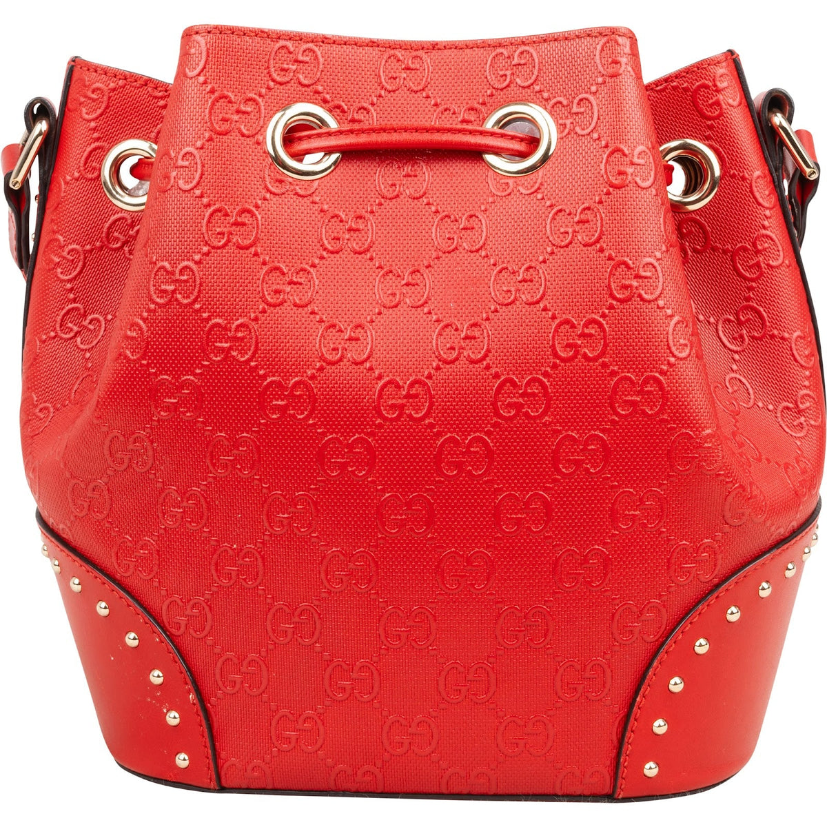 Gucci Guccissima Leder Studded Bucket Umhängetasche, Bild 4 von 12