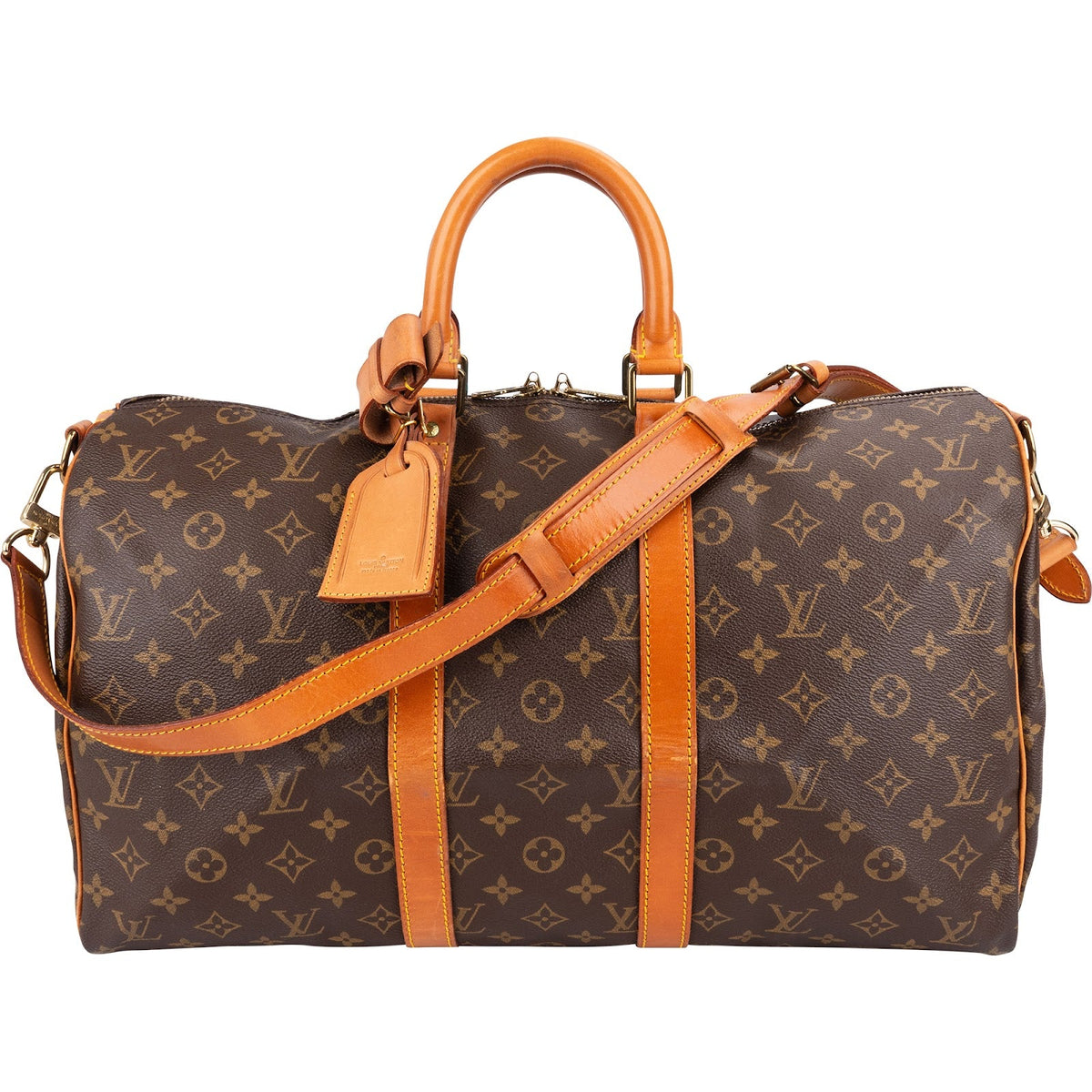 Louis Vuitton Keepall 45 Bandoulière aus Monogram Canvas – Vorderansicht