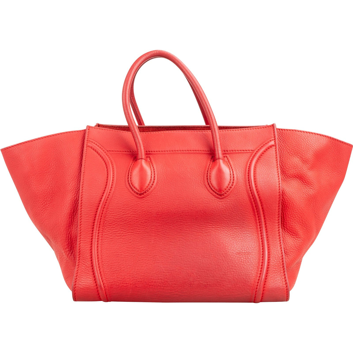 Bolso de mano Celine Large Luggage de piel de becerro Red Drummed