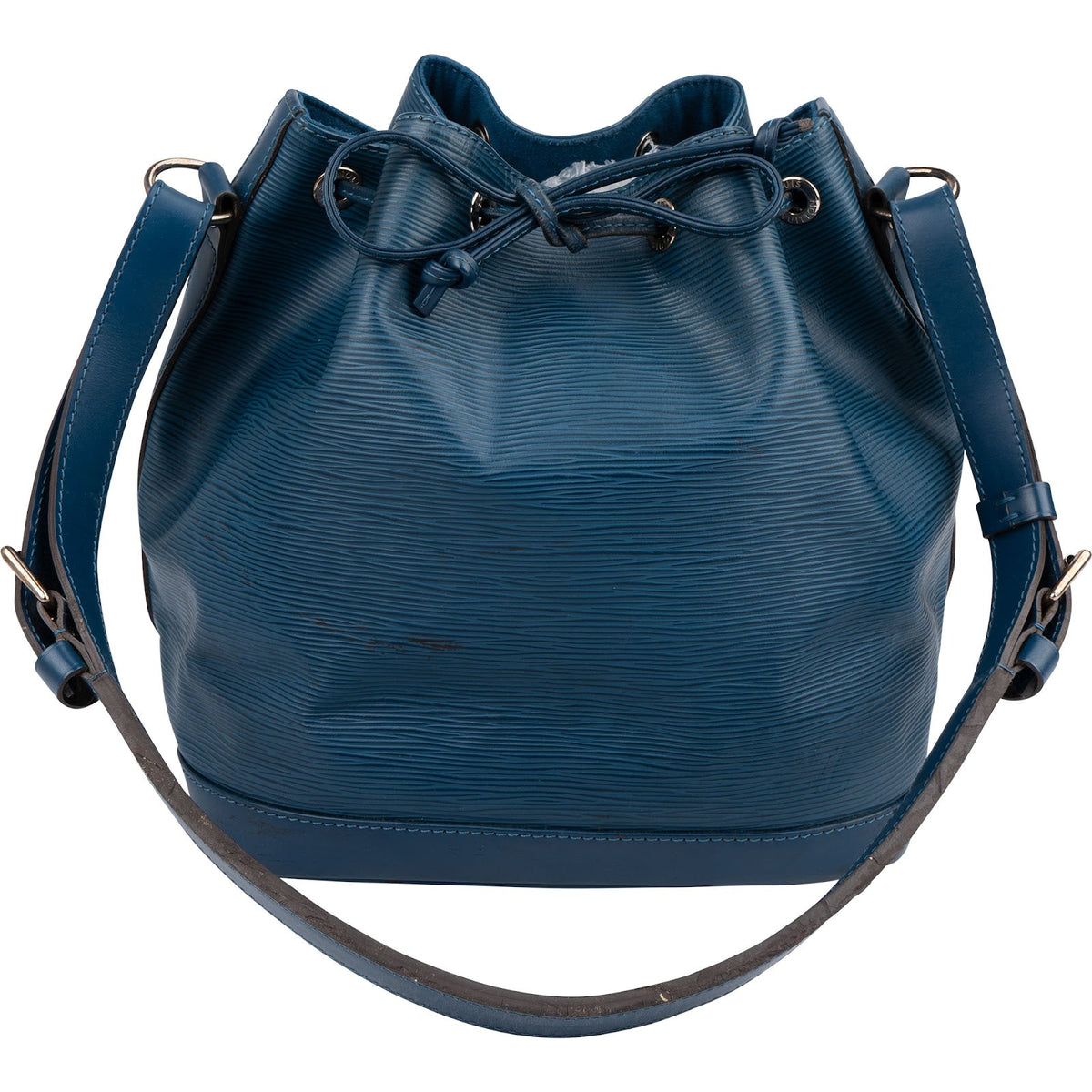 Borsa a spalla Louis Vuitton Petit Sac Noe NM in pelle Epi blu