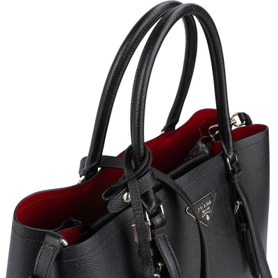 Prada Saffiano Leather Cuir Double Tote Handbag