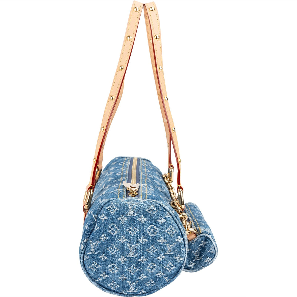 Louis Vuitton Monogram Denim Papillon Set Handtasche, Bild 4 von 11