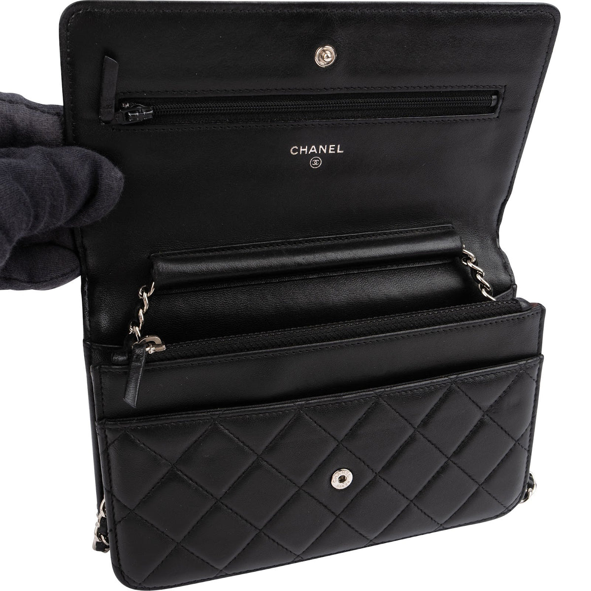 Chanel Wallet On Chain aus gestepptem Lammleder – Ansicht 11