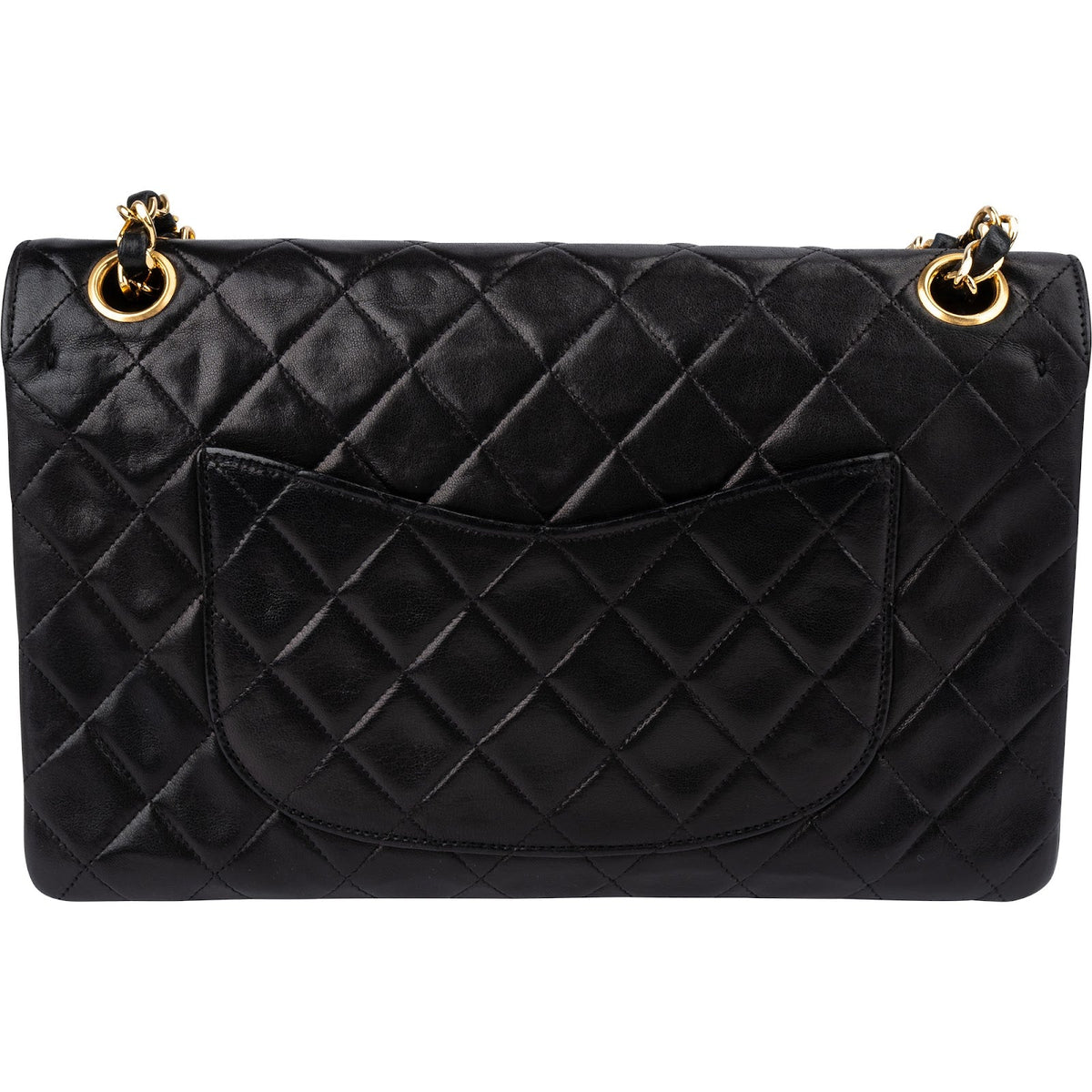 Chanel gewatteerde lamsleren 24K gouden Medium Double Flap schoudertas
