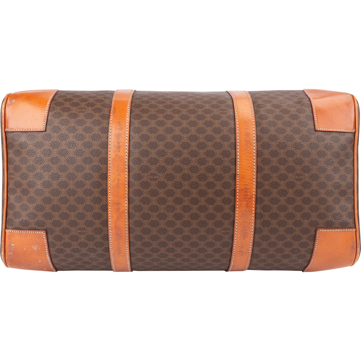 Celine Monogram Macadam Canvas Boston 45 Handbag