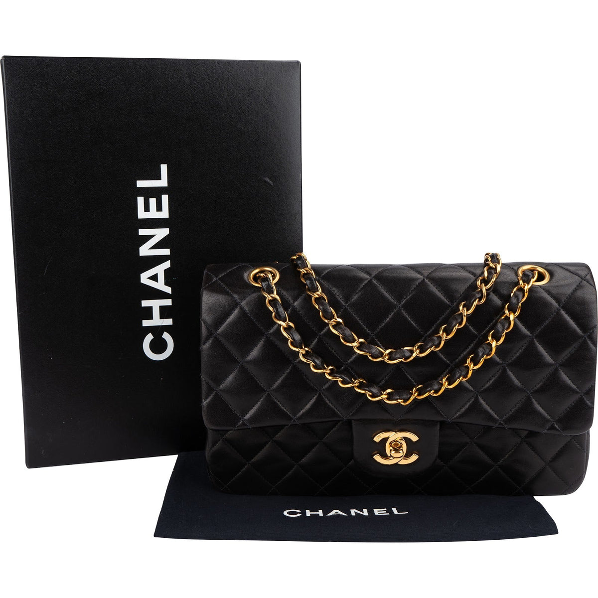 Chanel Lammleder Gold Medium Double Flap Schultertasche, Bild 2 von 15