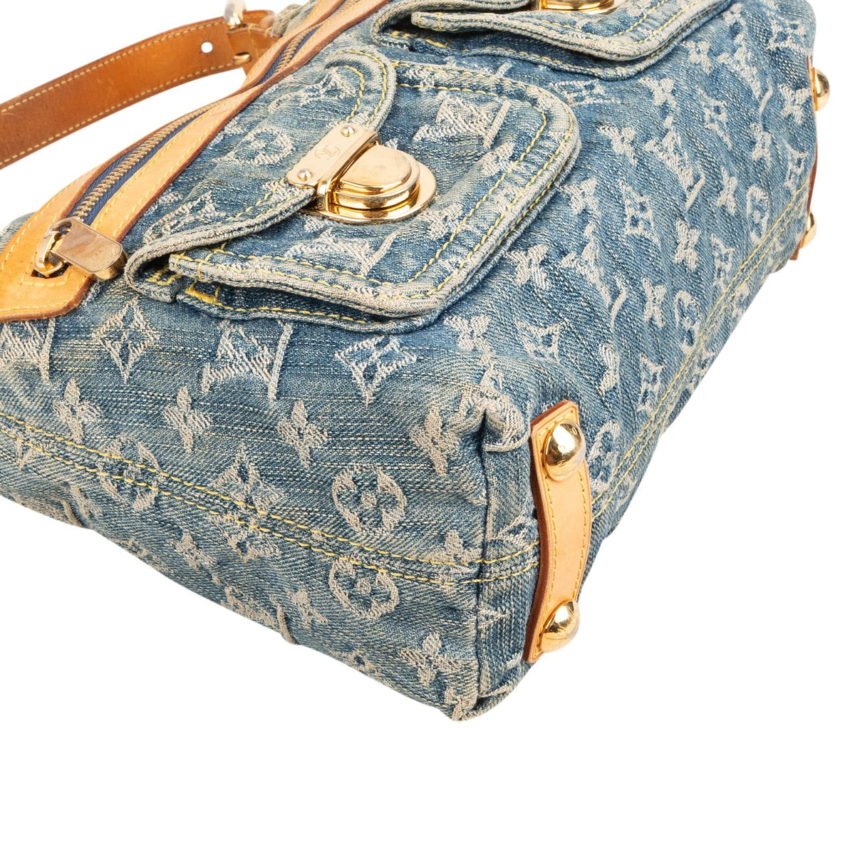 Borsa a spalla Louis Vuitton Baggy PM in denim Monogram
