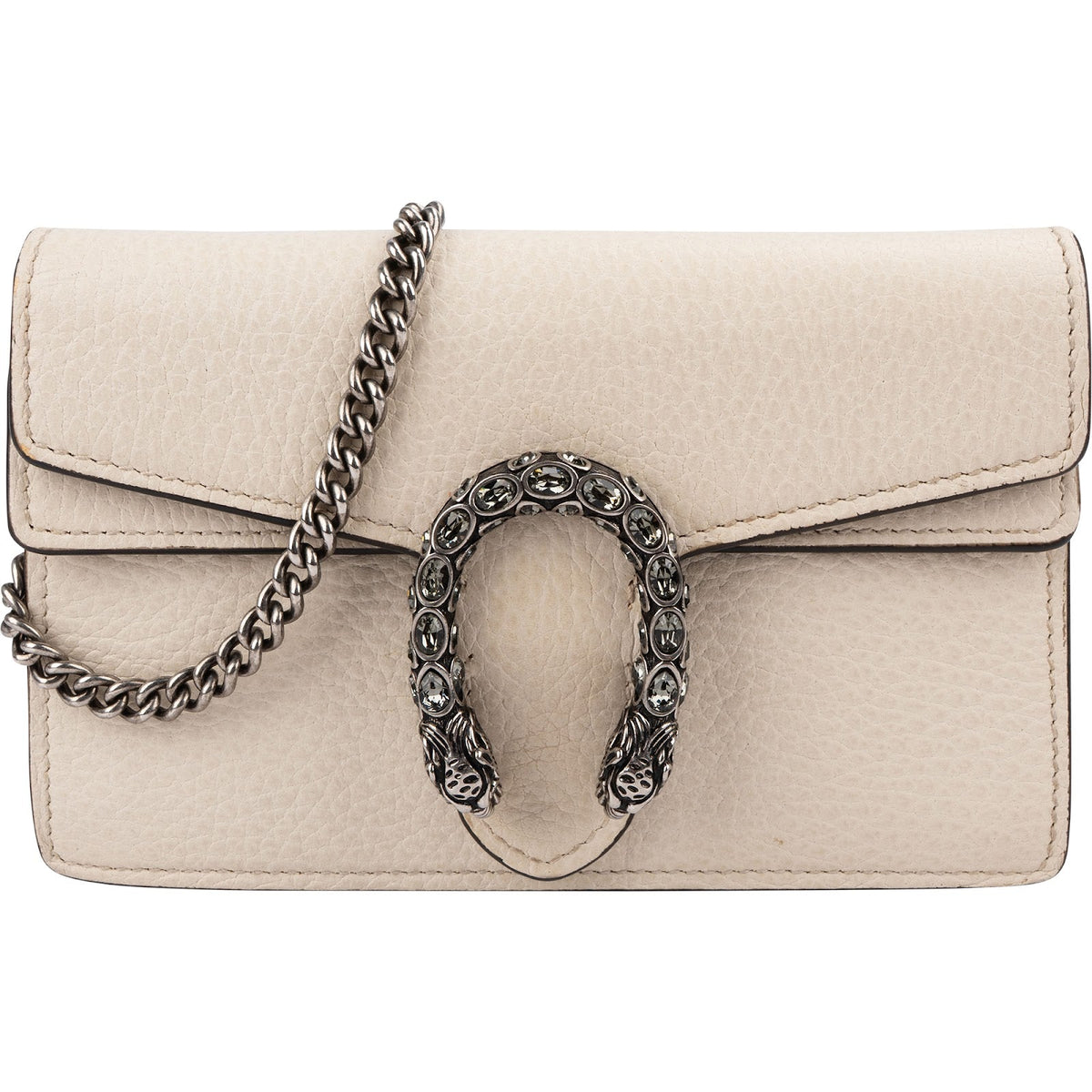 Gucci generfde lederen Dionysus Crystal Super Mini crossbody tas