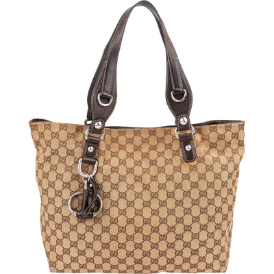 Gucci Monogram GG Canvas Jolicoeur Horsebit Tote Shoulder Bag