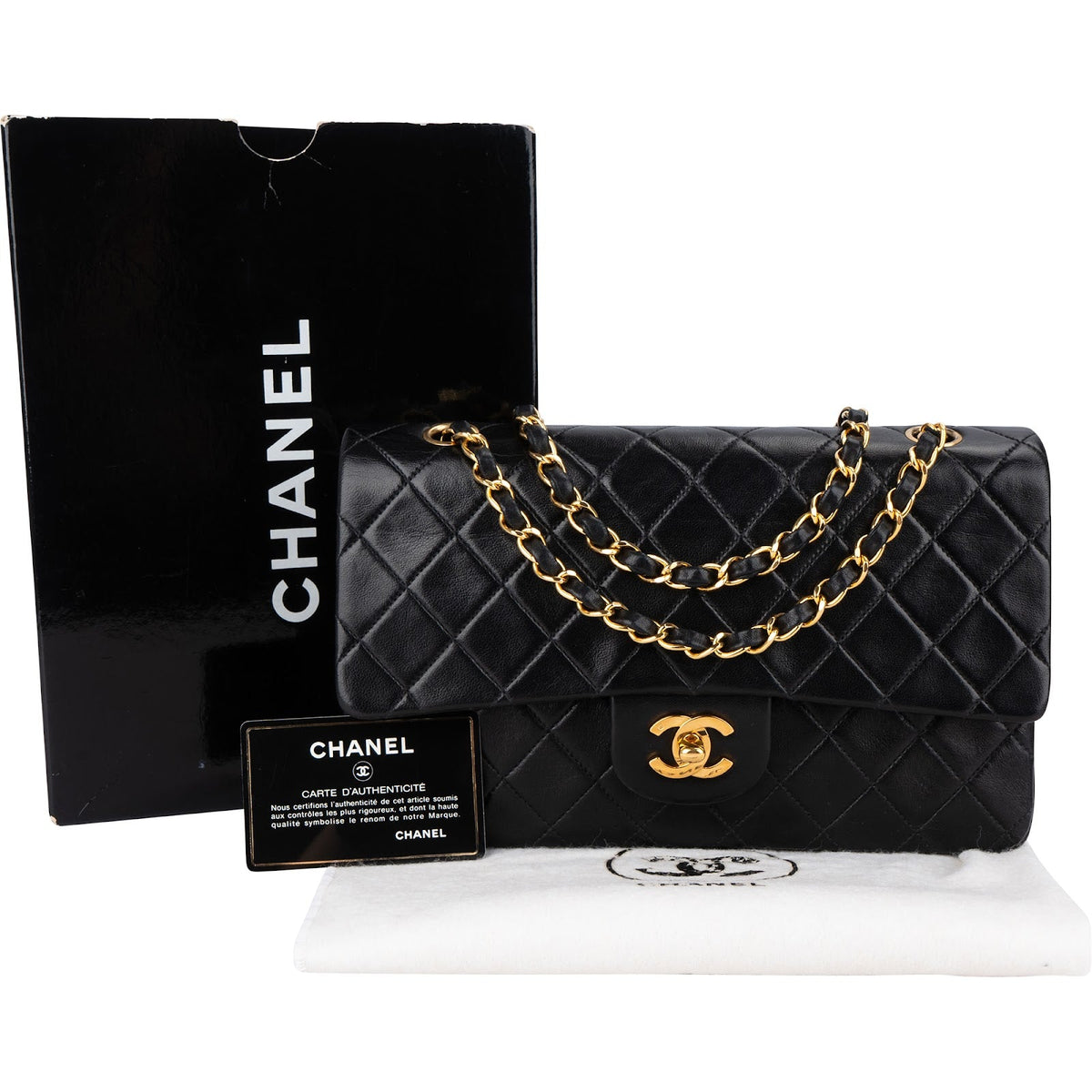 Chanel Lammleder Gold Medium Double Flap Schultertasche, Bild 2 von 16