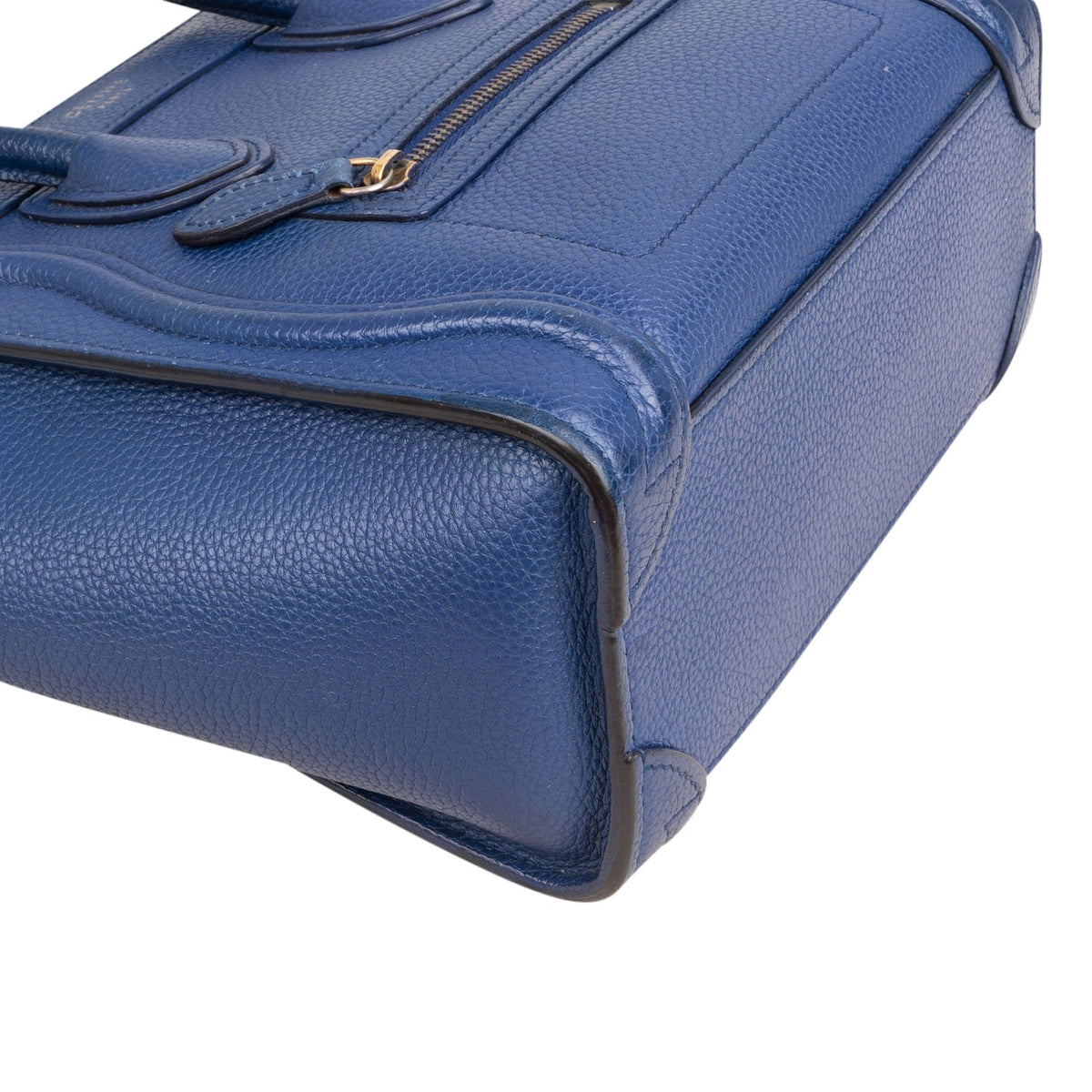 Céline Blau genarbtes Leder Luggage Nano Umhängetasche, Bild 8 von 11