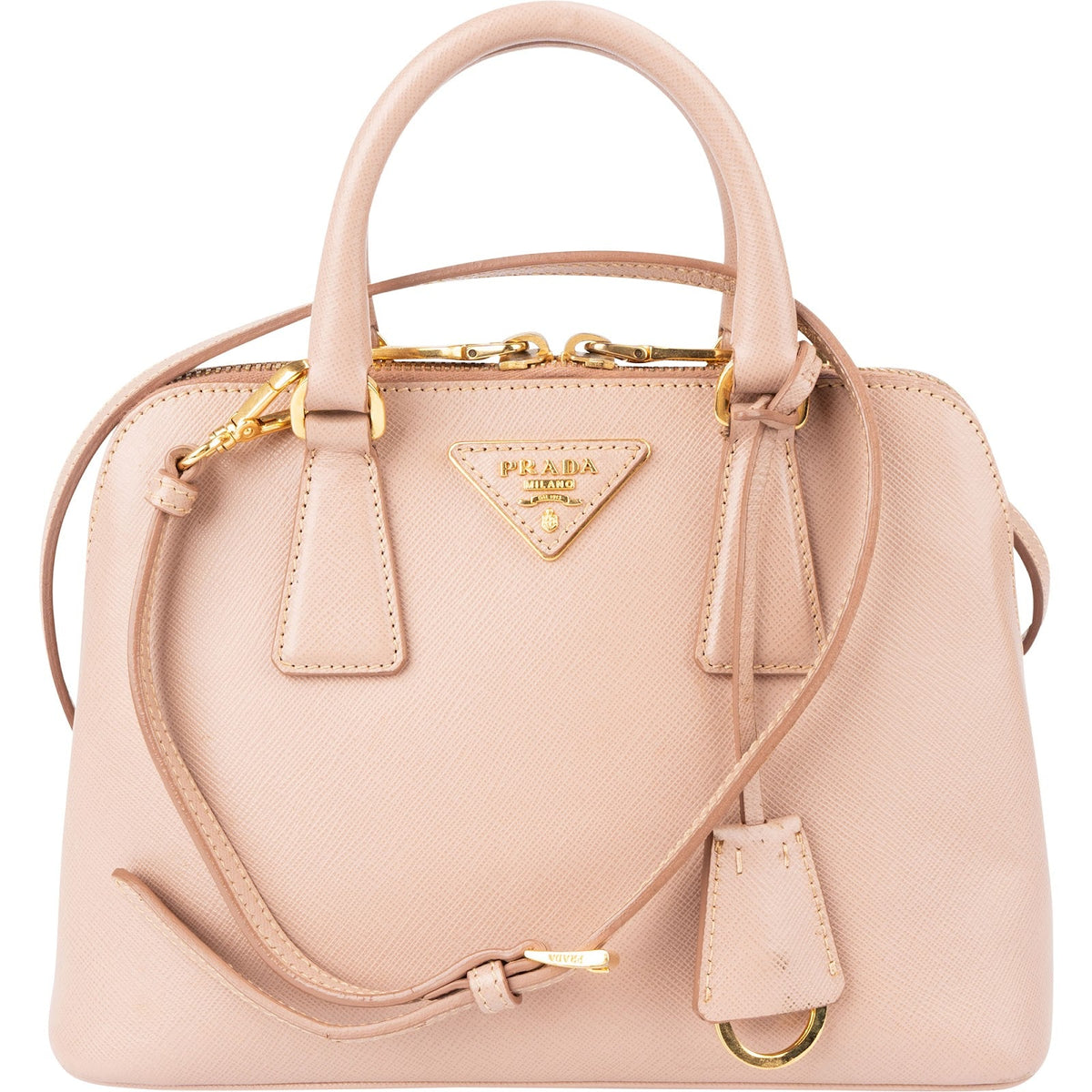 Bolso de mano Prada Promenade pequeño en piel Saffiano rosa