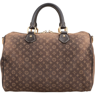 Louis Vuitton Mini Lin Monogram Idylle Fusain Speedy 30 Bandoulière Handbag