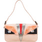 Fendi Tricolor Leather Fur Monster Baguette Shoulder Bag