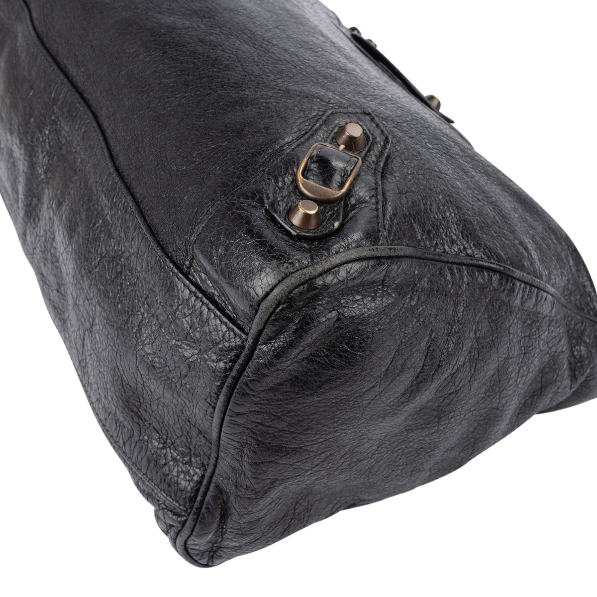 Borsa tote Balenciaga City in pelle Arena nera