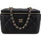 Chanel Quilted Caviar Leather Vanity Case Crossbody Bag