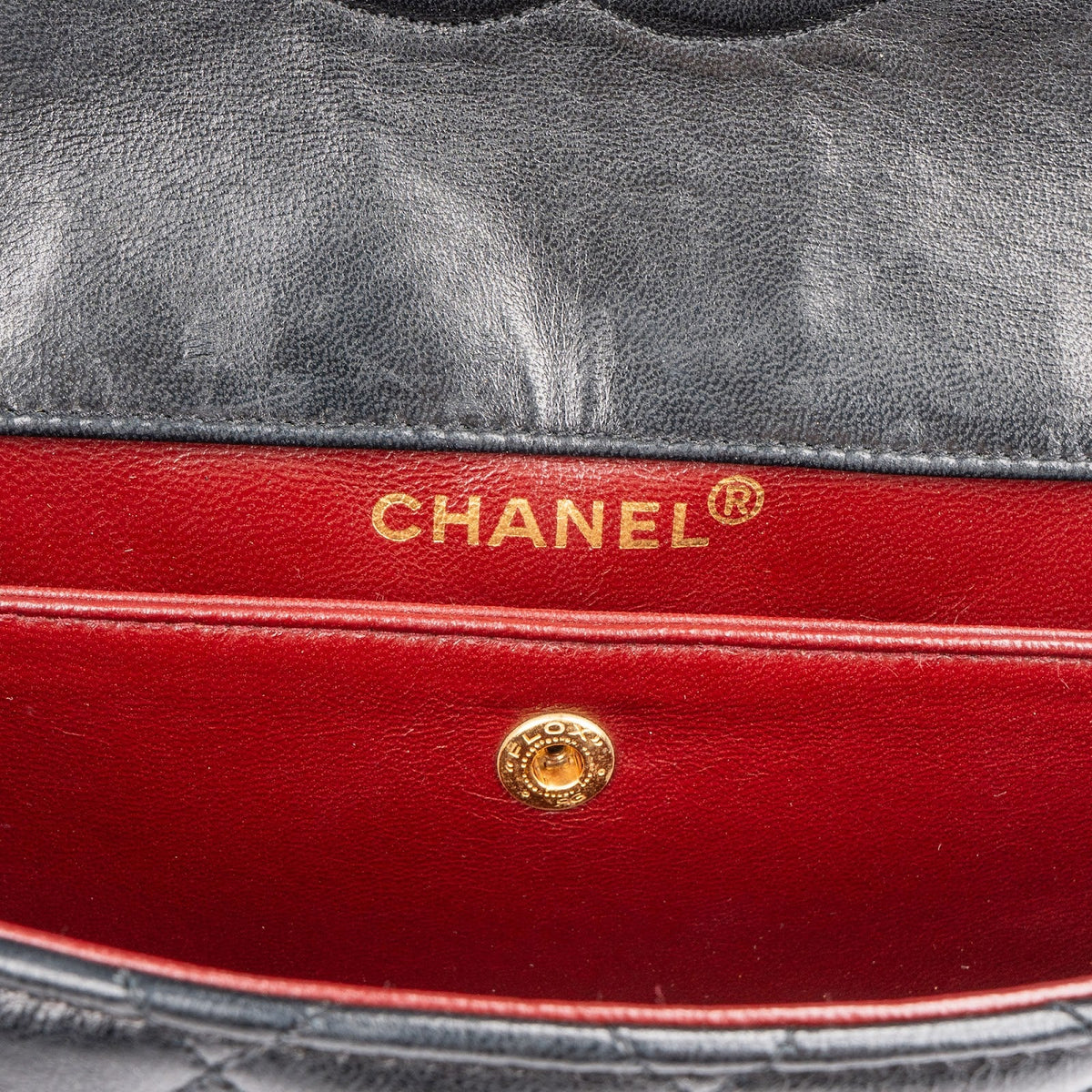 Chanel gewatteerde lamsleren 24K gouden Clip Single Flap schoudertas