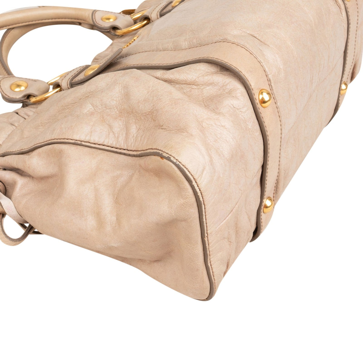 Miu Miu Bauletto Satchel aus Vitello-Lux-Leder – Ansicht 8