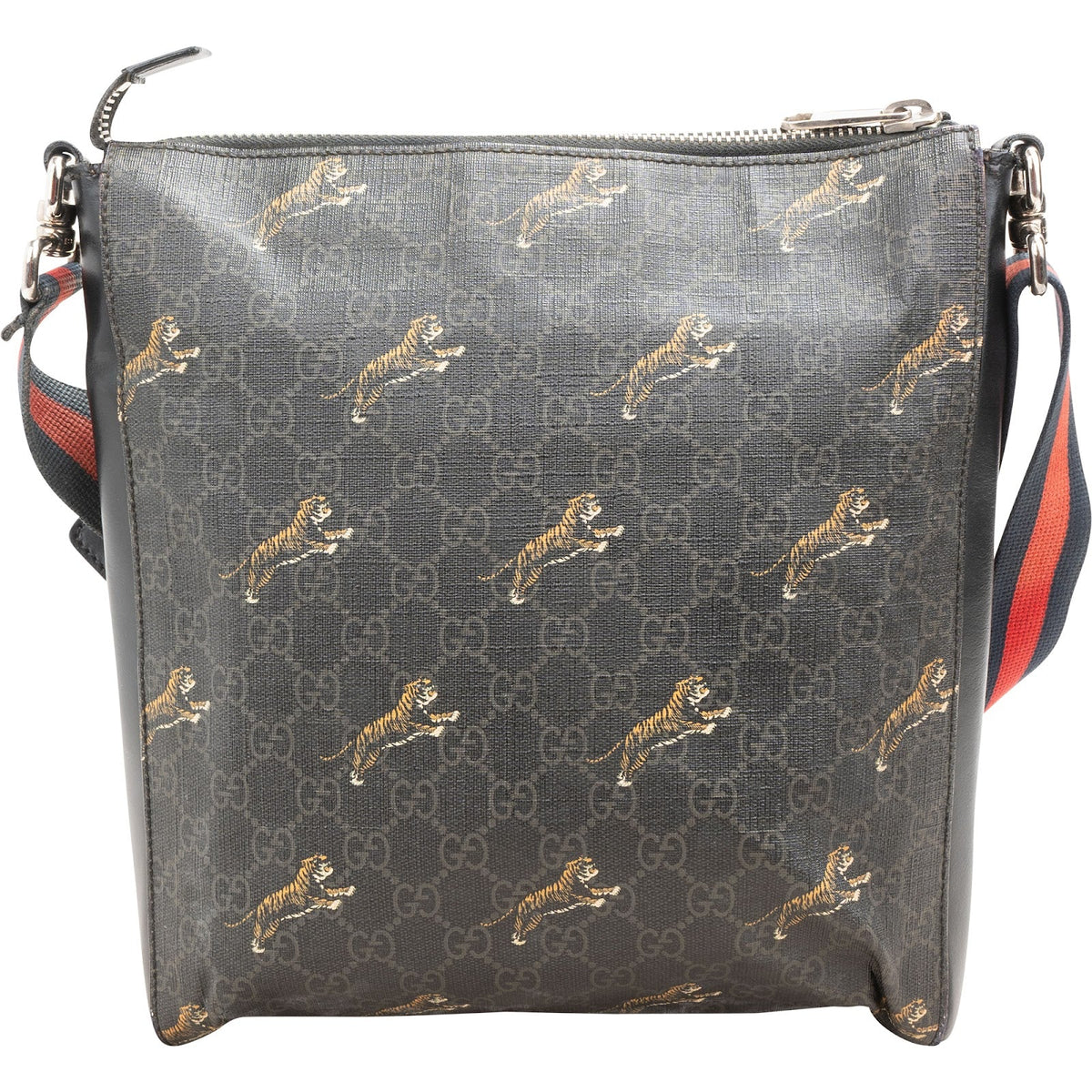 Bolso bandolera Gucci messenger con estampado de tigre en lona GG Supreme Monogram