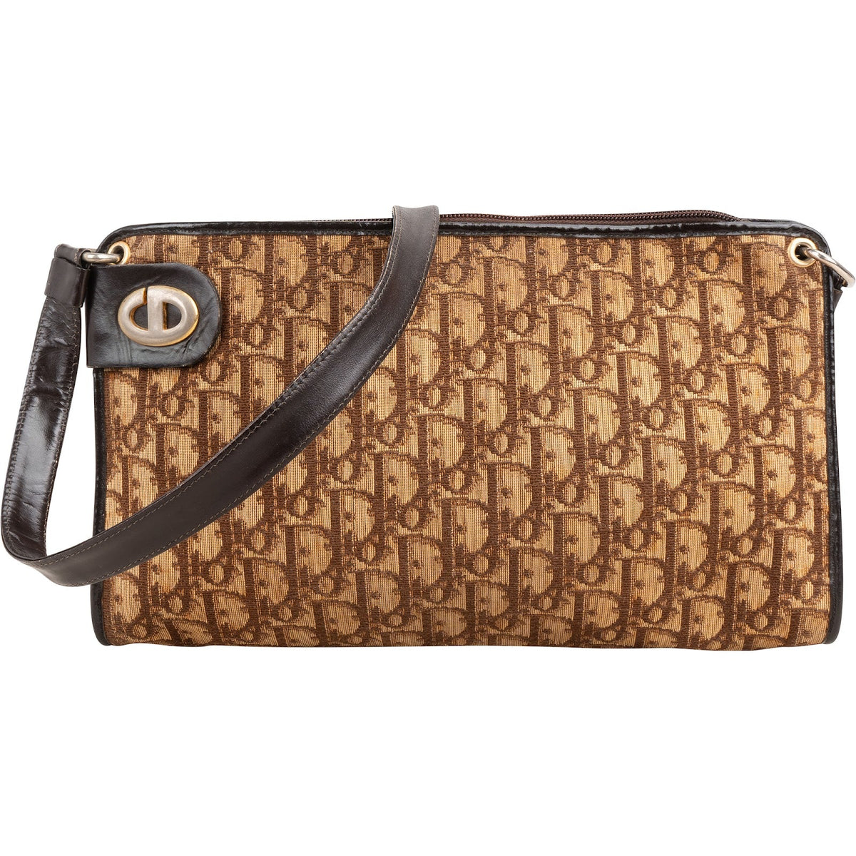 Dior Vintage Shoulder Bag aus Trotter Canvas – Vorderansicht
