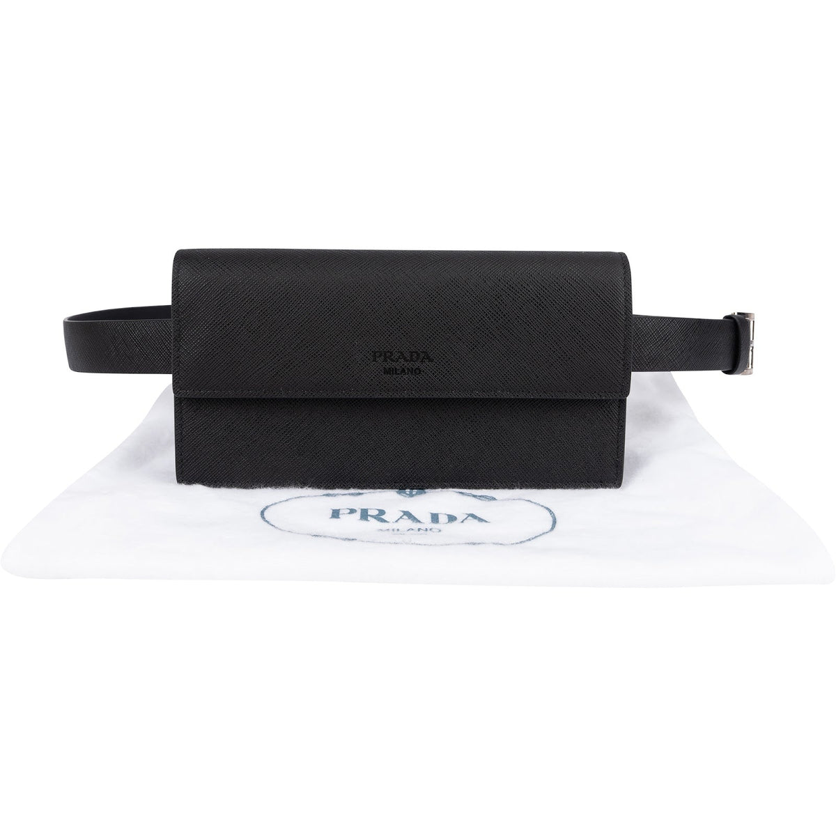 Prada Belt Bag aus schwarzem Saffiano-Leder – Ansicht 2
