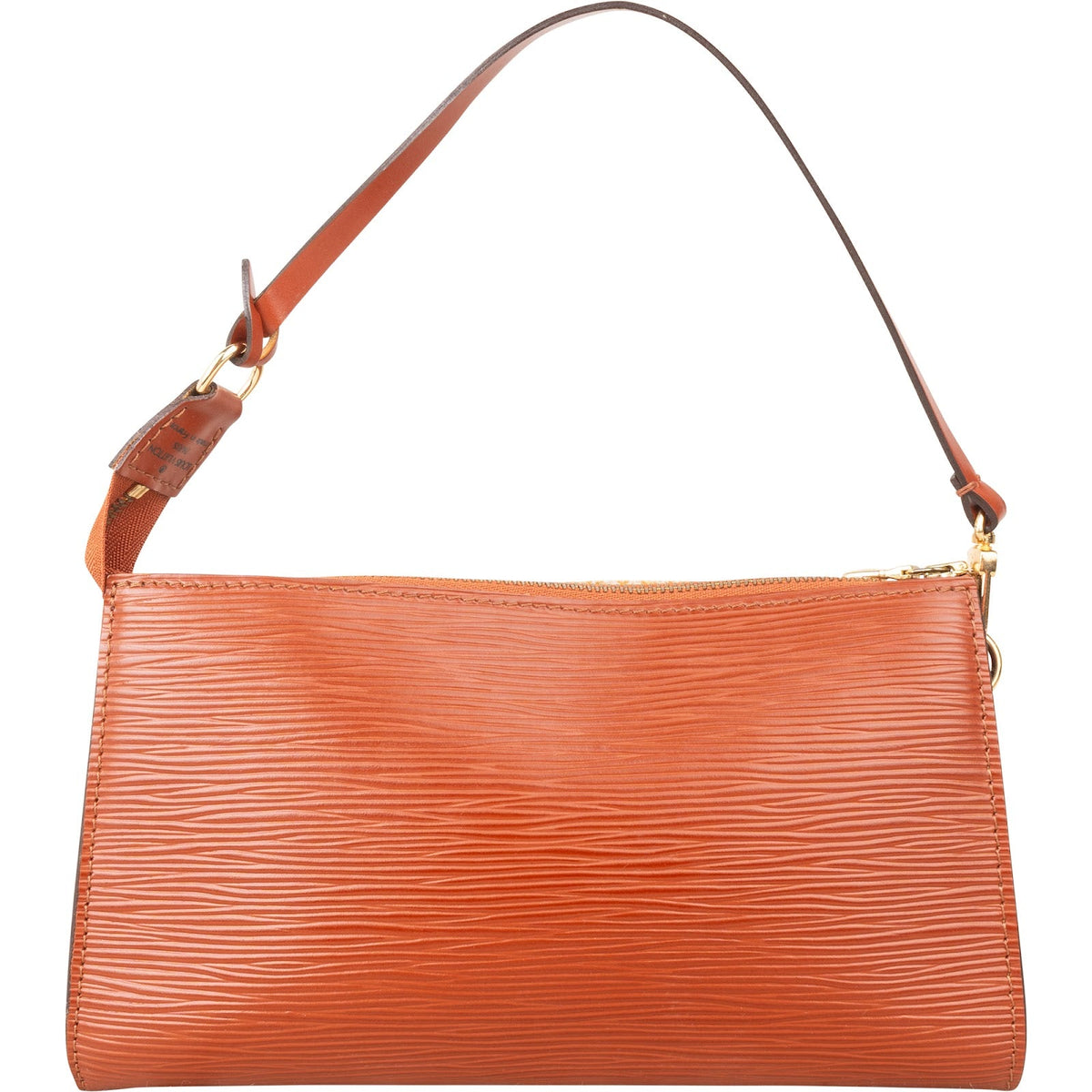 Louis Vuitton Cognac Epi Leren Pochette Accessoires Handtas