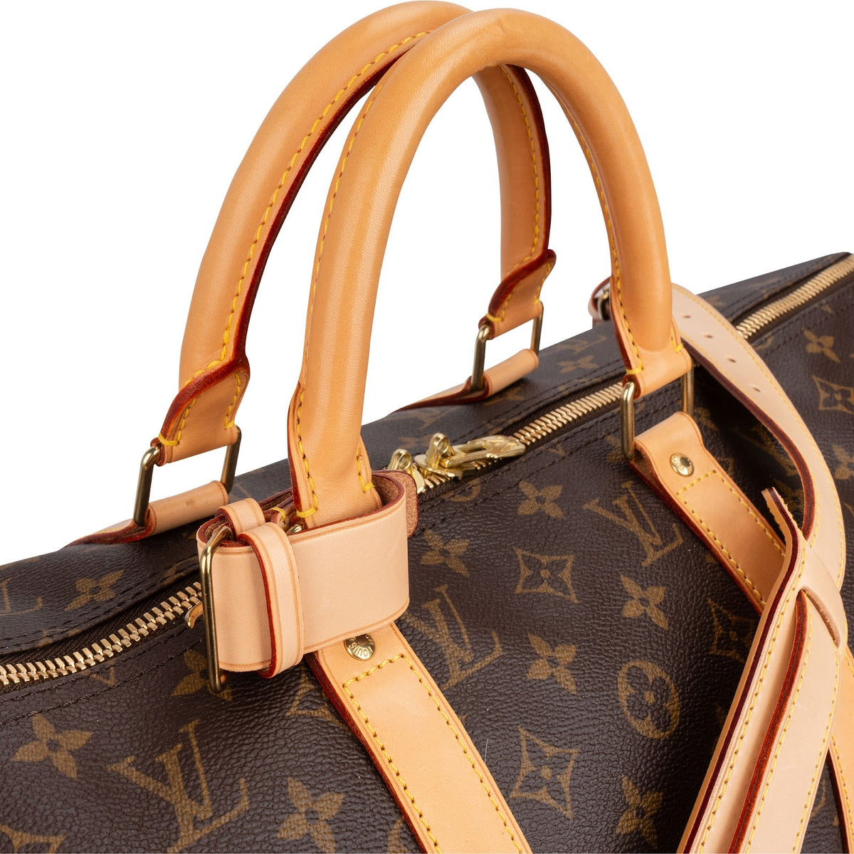 Borsa da viaggio Louis Vuitton Keepall 50 Bandoulière in tela Monogram
