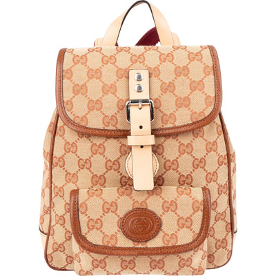 Gucci Monogram GG Canvas Flap-rugzak