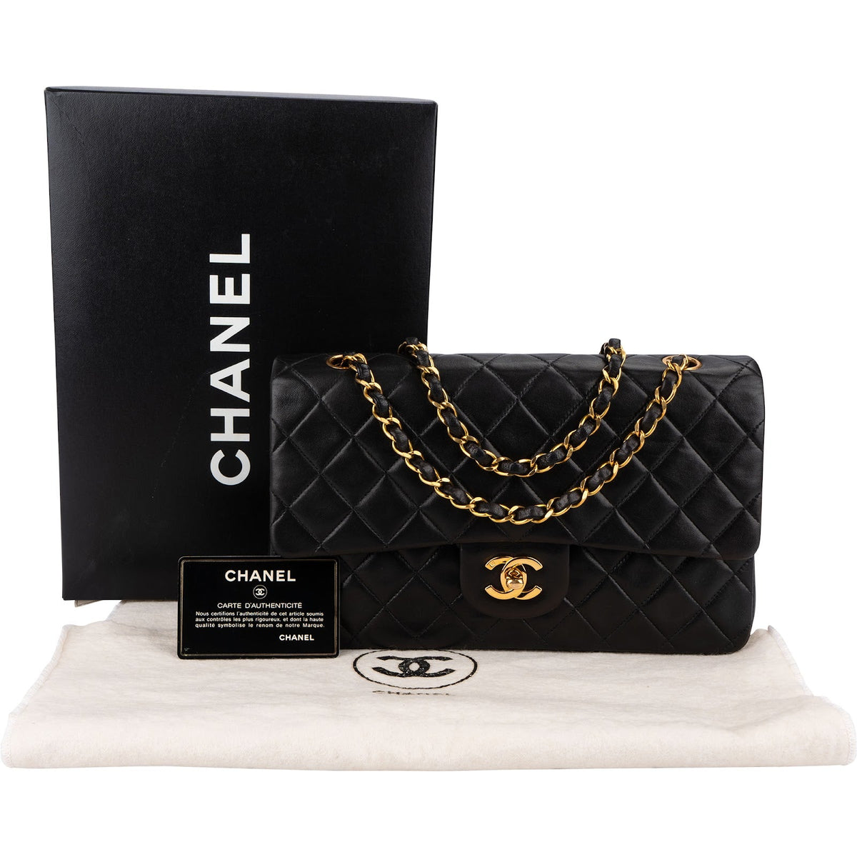 Chanel Lammleder Gold Medium Double Flap Schultertasche, Bild 2 von 15