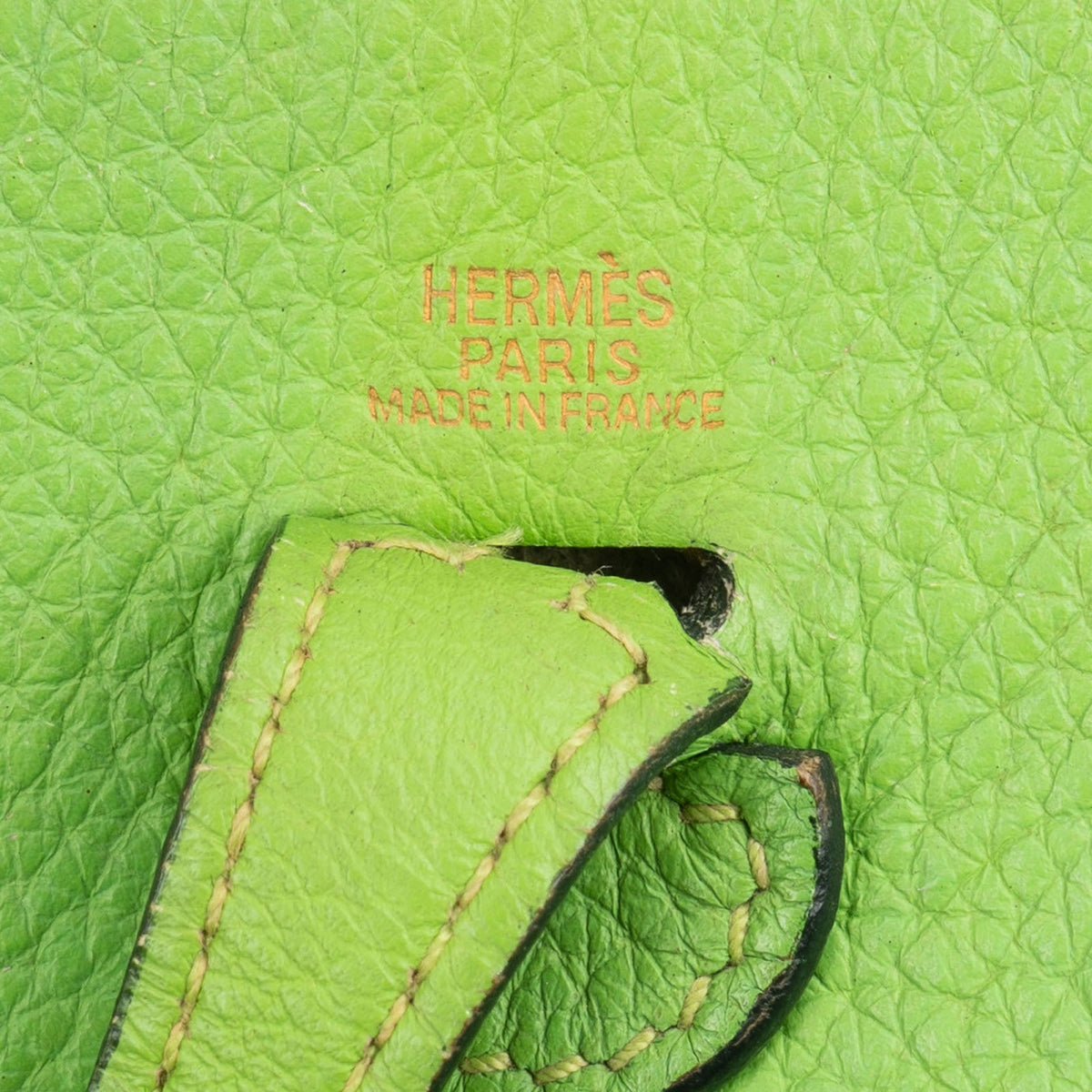 Bolso bandolera Hermès Evelyne PM de piel Clemence color verde