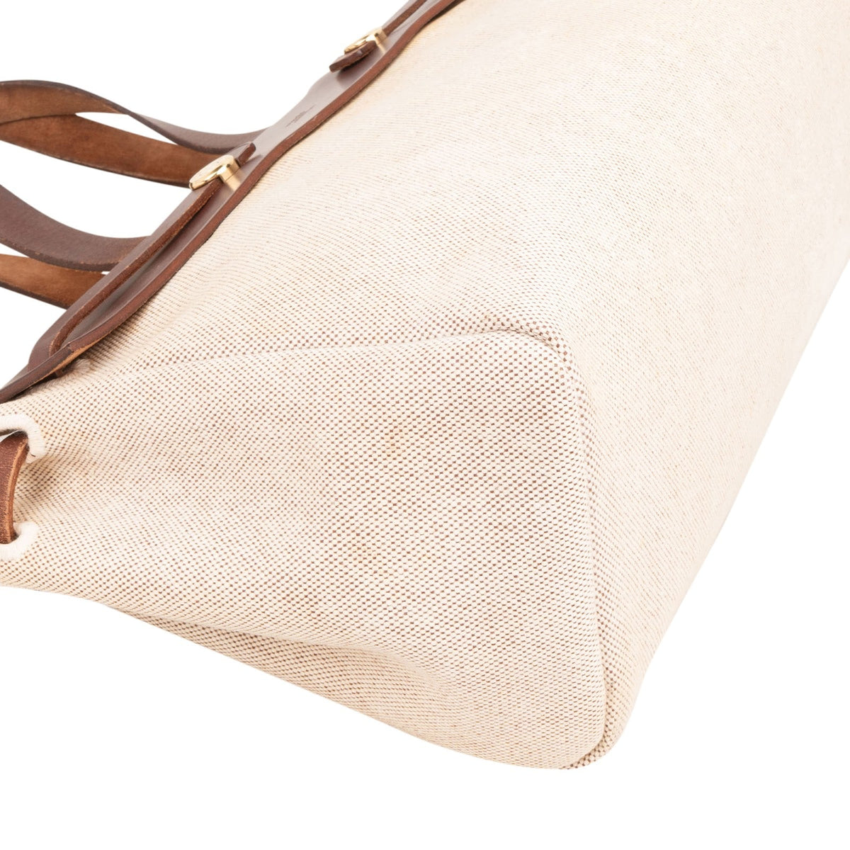 Borsa a spalla Hermès Cabas GM in tela e pelle