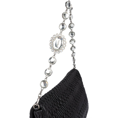 Sac à bandoulière Miu Miu en cuir nappa matelassé orné de cristaux