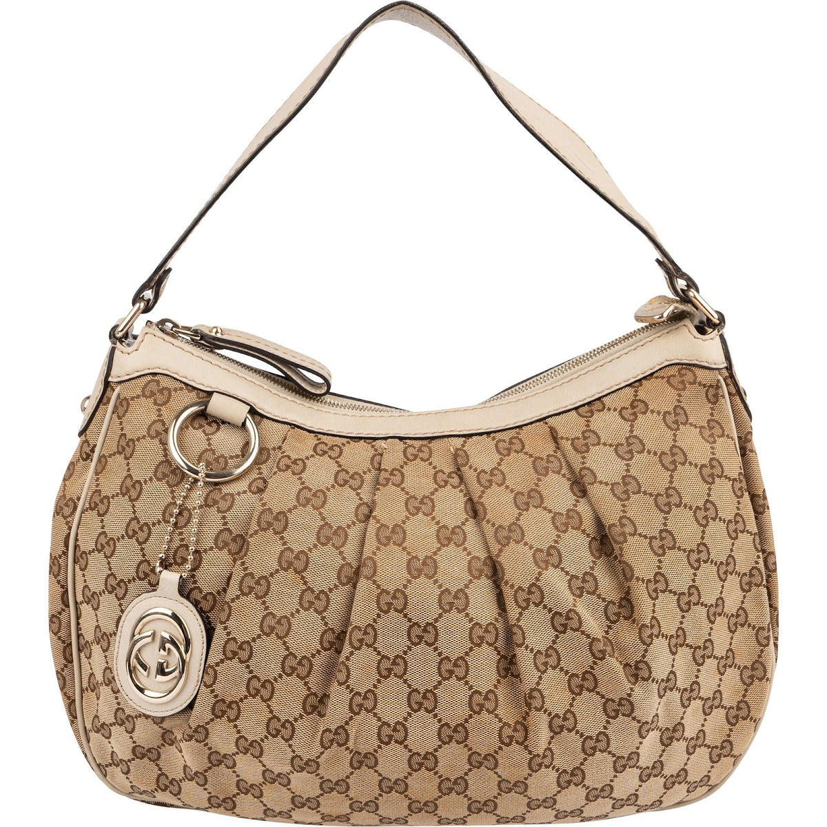 Gucci Monogram GG Canvas Sukey aus Canvas und Leder – Vorderansicht
