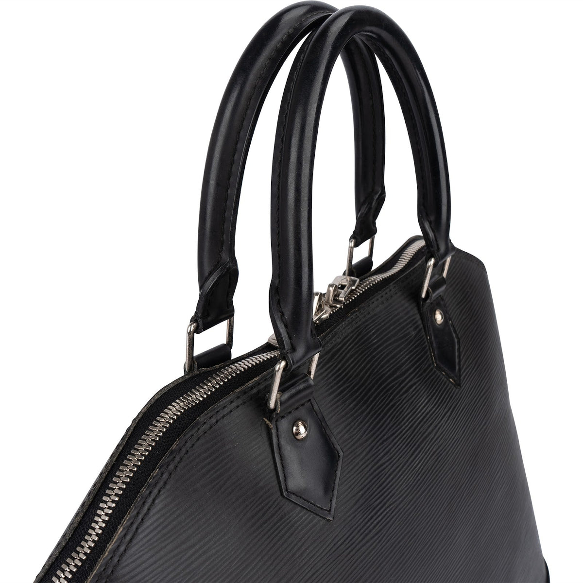 Borsa a mano Louis Vuitton Alma GM in pelle Epi nera