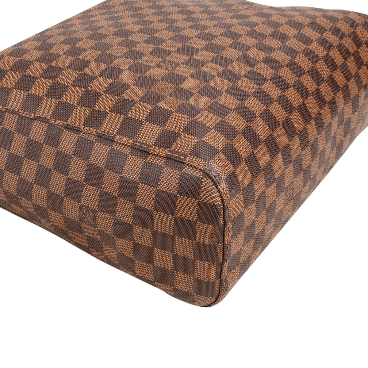 Borsa a mano Louis Vuitton Portobello GM in tela Monogram Damier Ebene