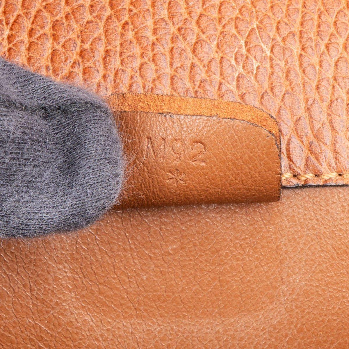 Sac bandoulière Celine Double Ring Clasp Briefcase en cuir grainé