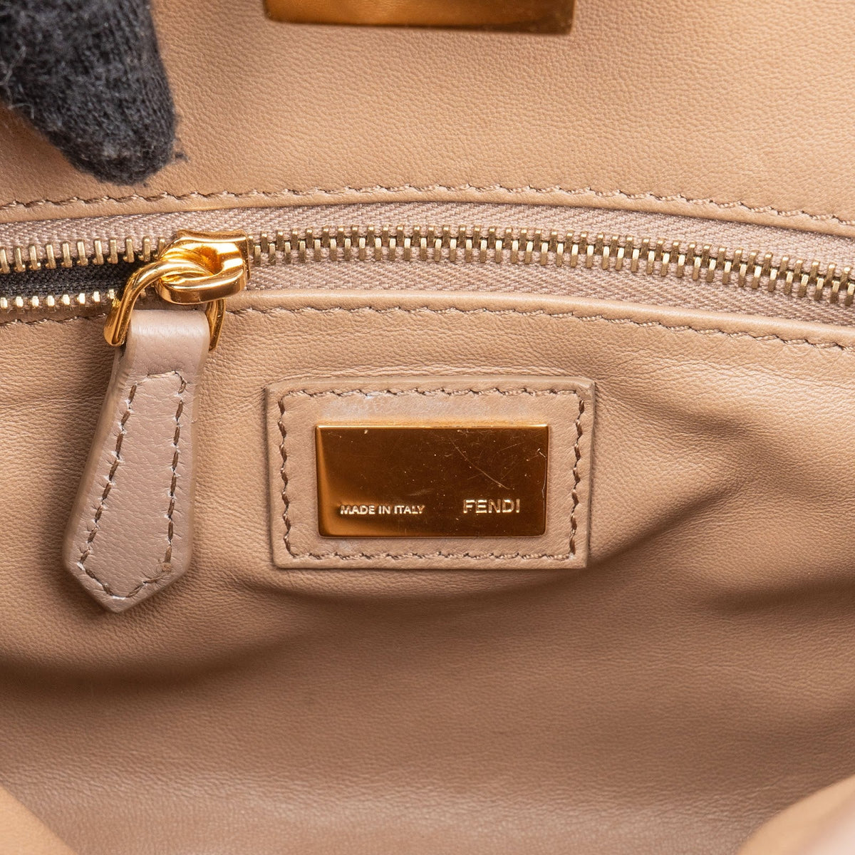 Fendi Leather Peekaboo Mini Handbag