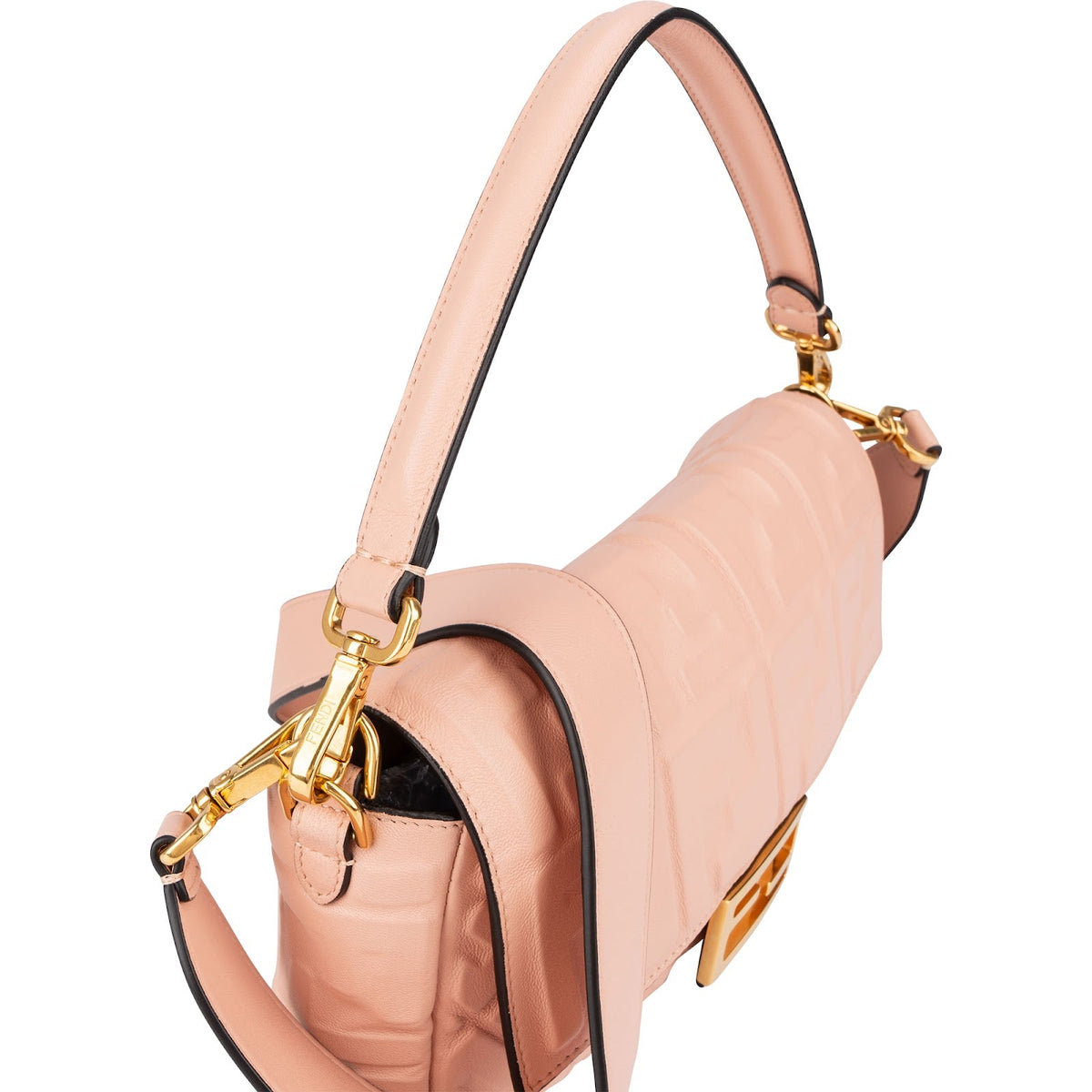 Fendi Embossed Monogram FF Leder Baguette Umhängetasche, Bild 3 von 13