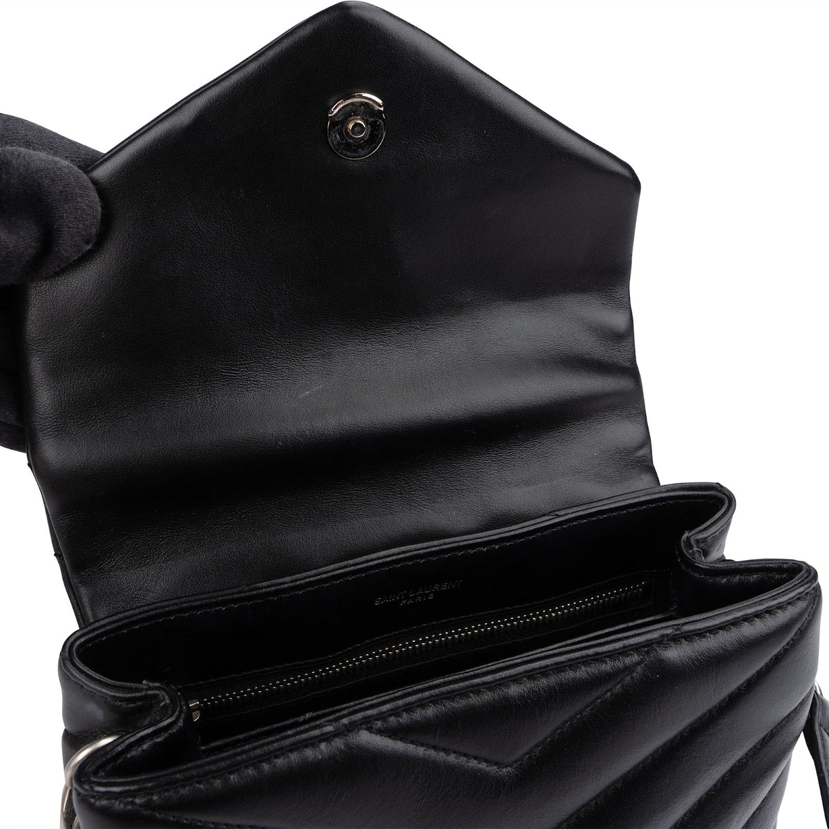 Saint Laurent Quilted Leather Loulou Toy Crossbody Bag