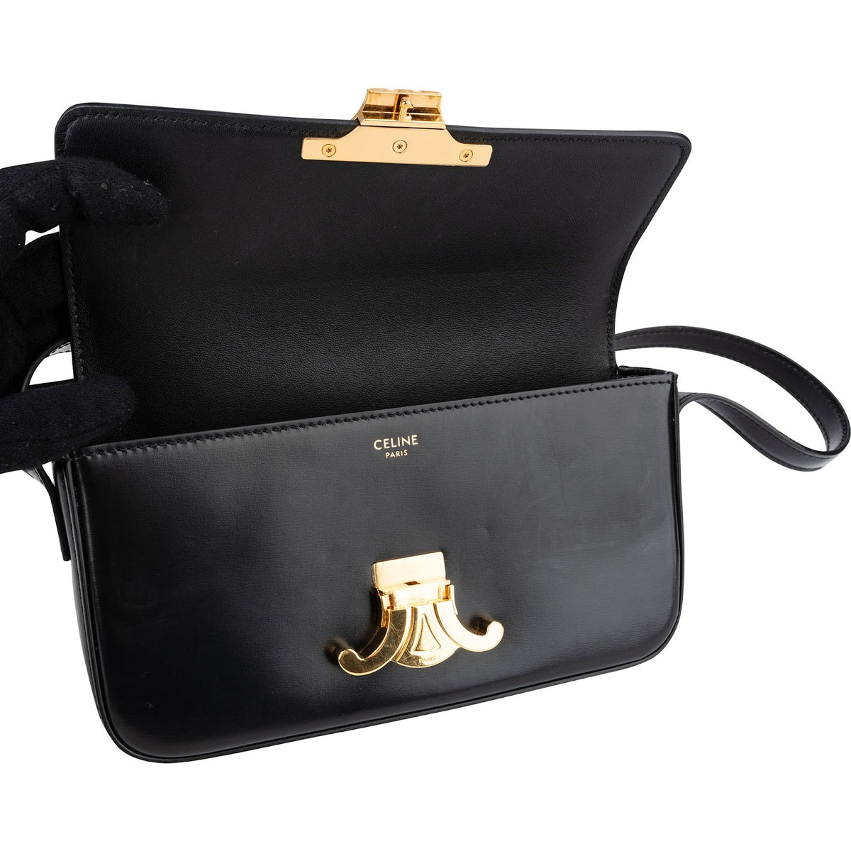 Celine Shiny Smooth Teen Triomphe Schultertasche, Bild 8 von 10
